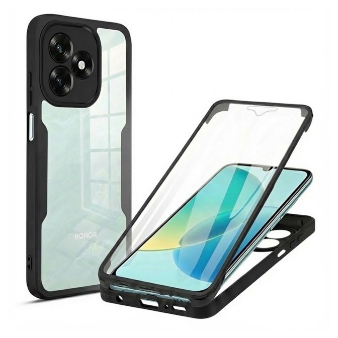 Husa Upzz® ColorVerse 360 + Screen Protector Compatibila Cu Honor X5c Plus - Black