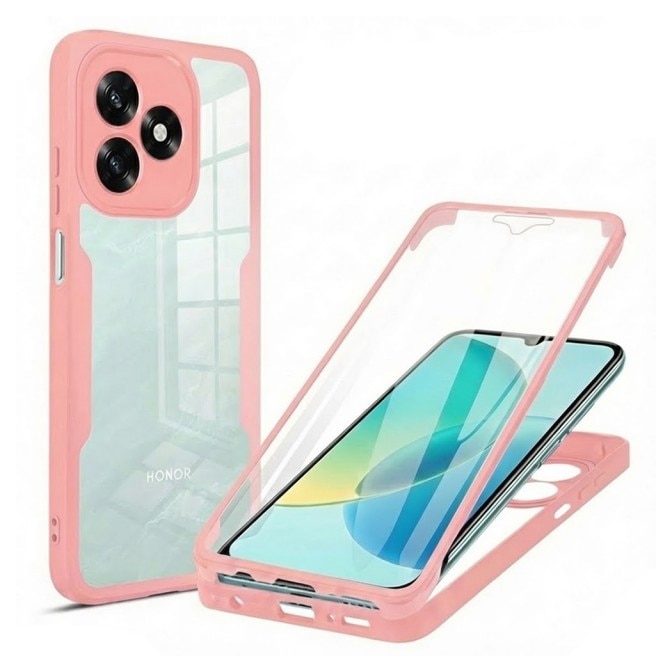 Husa Upzz® ColorVerse 360 + Screen Protector Compatibila Cu Honor X5c Plus - Roz
