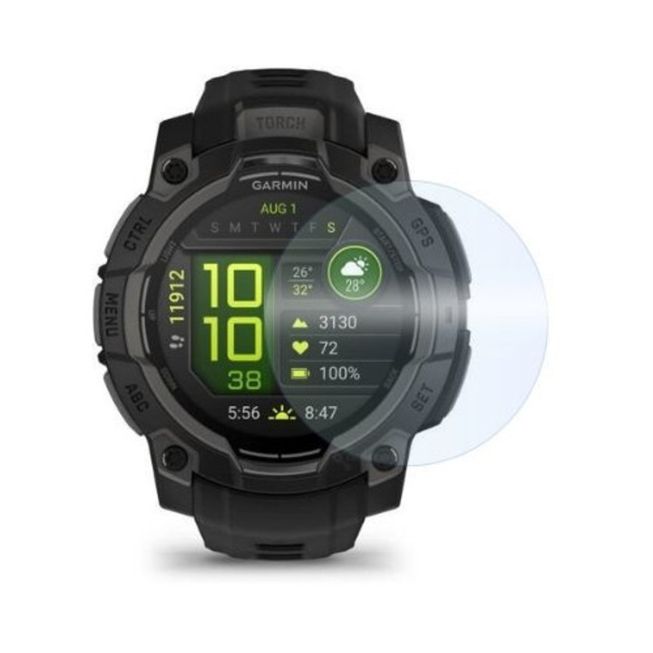 Folie protectie, hidrogel, pentru Garmin Instinct 3, 50 mm, protectie ecran, regenerabila