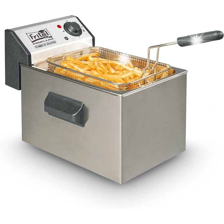 Фритюрник Midas 5L 3200W, сребрист, с електронен термостат, капацитет 1,6 кг