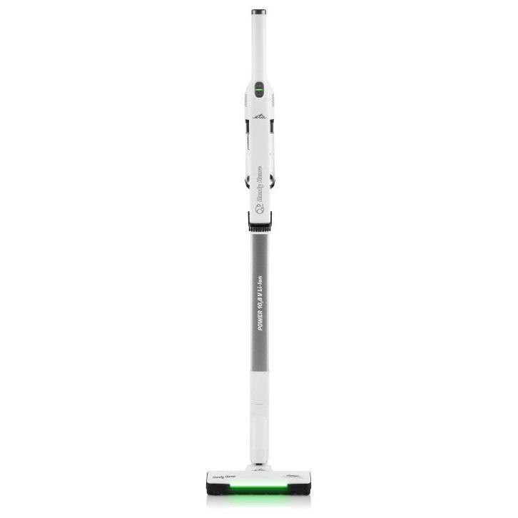 Aspirator vertical fara fir 2 in 1 ETA Handy Home 5428 90000, Li-Ion 10.8 V, Motor BLDC 120W, Filtru HEPA, LED, Autonomie 25 min, Alb