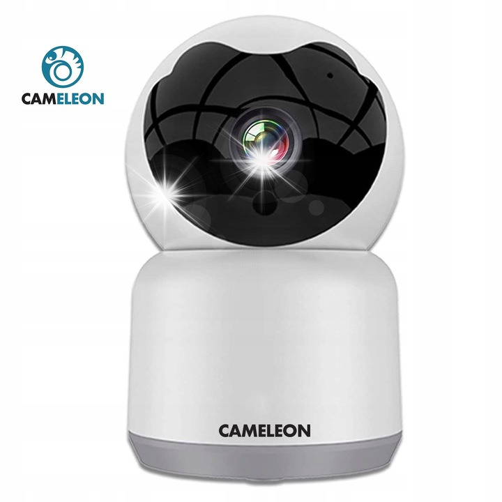 Камера за наблюдение Cameleon Z, 3MP, WiFi, ротативна, бяла, пълен комплект