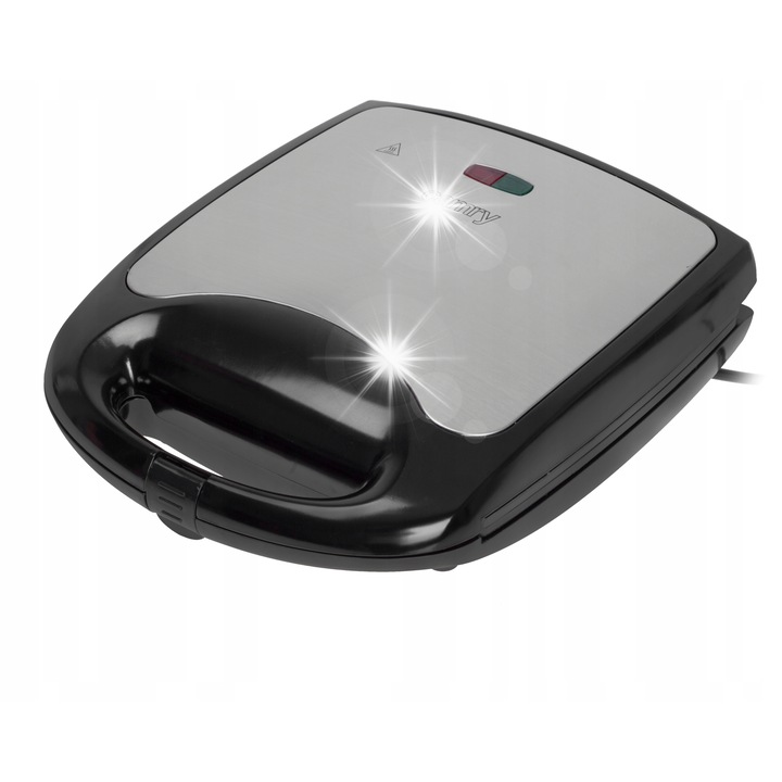 Opiekacz pentru sandvisuri Vesta, 750W, 4 placi triunghiulare, alb, 26.4x24.5x10.6cm