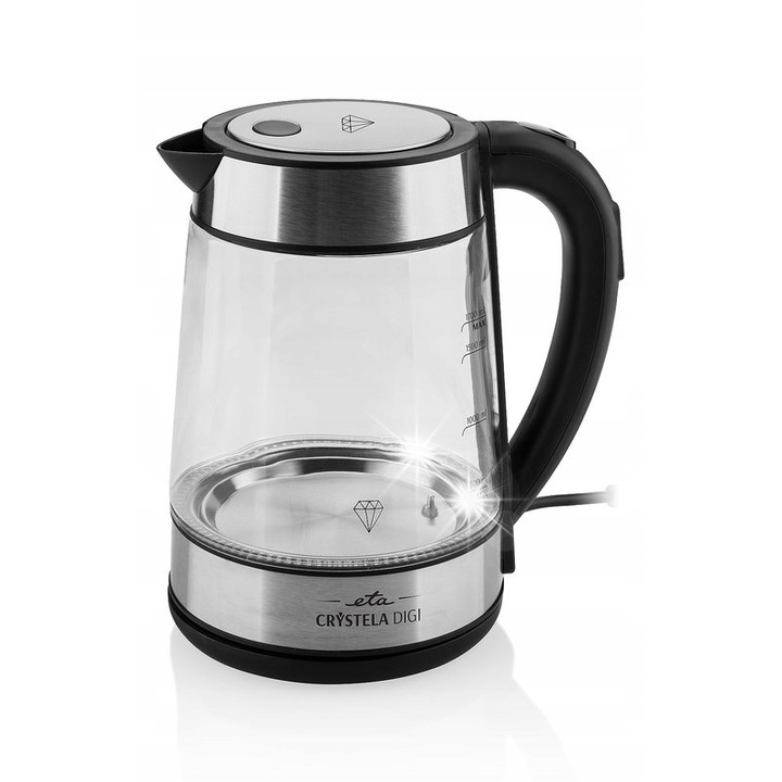 Fierbator electric ETA Storio 1.7L 2150W, negru, cu baza rotativa, filtru detasabil