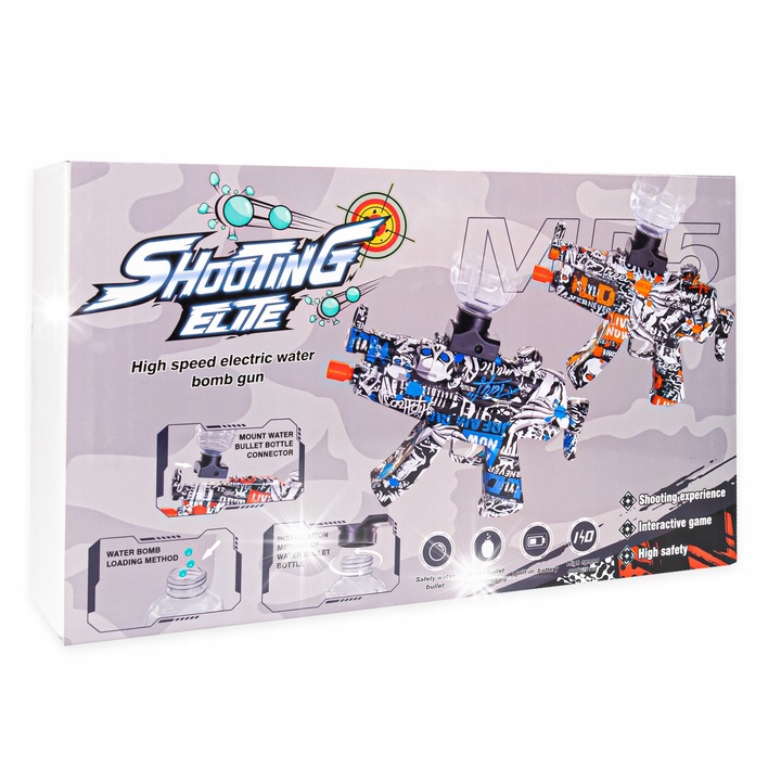 Електрически автоматичен пистолет, click4TOYS, 5000 топчета, 7/8 мм, 26,5x28x4,5 см