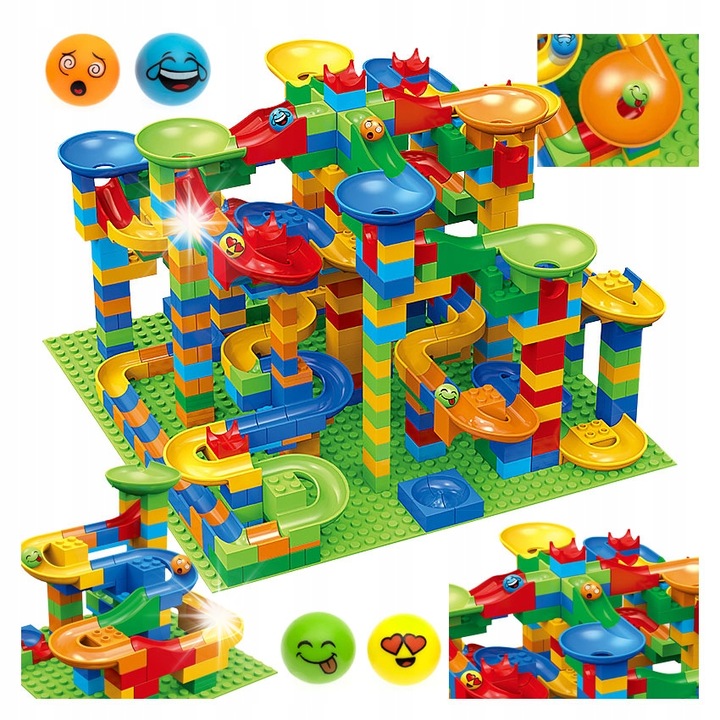 Комплект за конструиране click4TOYS, 514 елемента, различни цветове, 25,5x25,5см