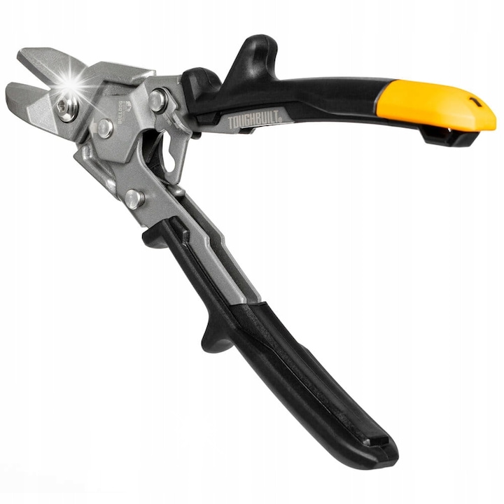 ToughBuilt TB-H4-60-B lemezvágó olló, rozsdamentes acél, ergonomikus, 22 Ga, 18 Ga