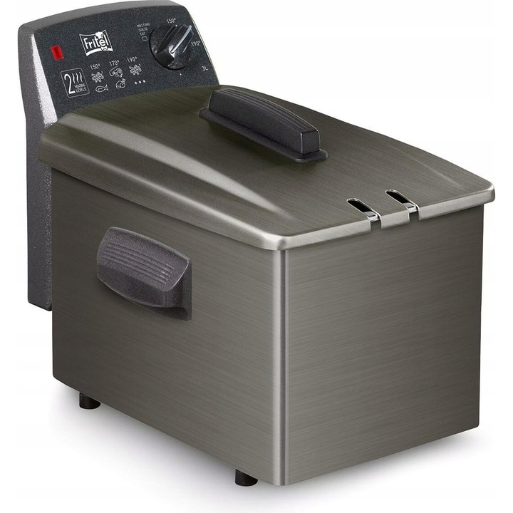 Friteuza Fritel Turbo SF4368, 4L, 3200W, negru mat, inox, dublu element incalzire