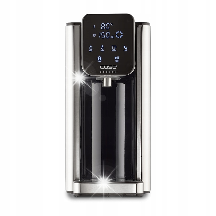 Fierbator electric Sencor SWK 0931BK 1,7L 2000W, corp din sticla dubla, reglare temperatura 35-100°C, negru