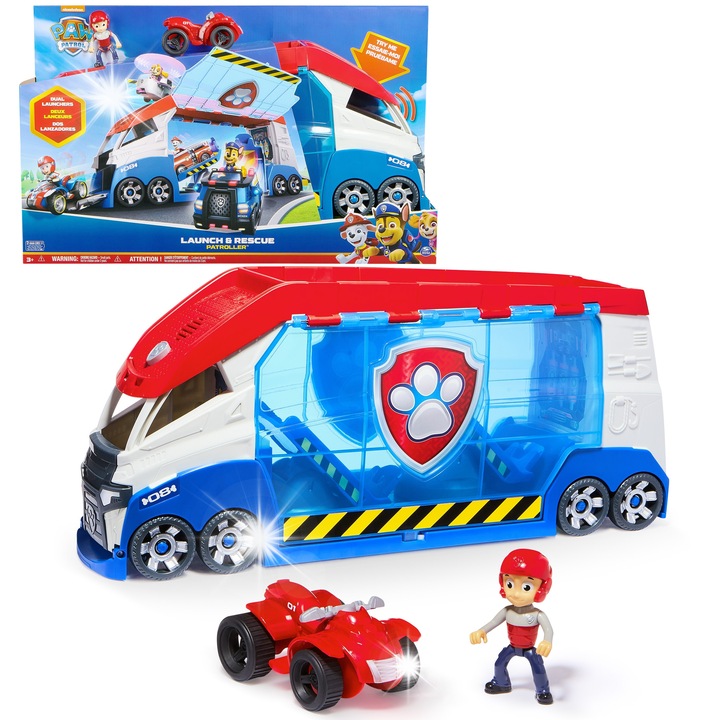 Комплект превозни средства PAW Patrol Launch & Rescue, многоцветен, 3 години+