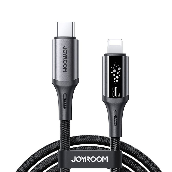 Joyroom S-A60 StarTalk USB-C – Lightning töltő- és adatkábel, 30W, 1.2m, fekete
