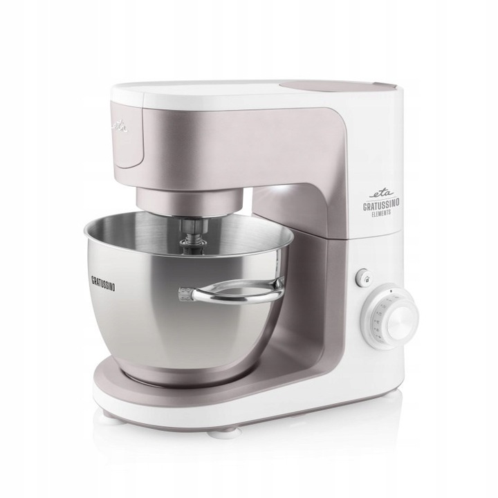 ETA Gratussino III Elements konyhai robotgép, 1200W, bolygóműves, 4,5l rozsdamentes acél keverőtállal, Luna szín
