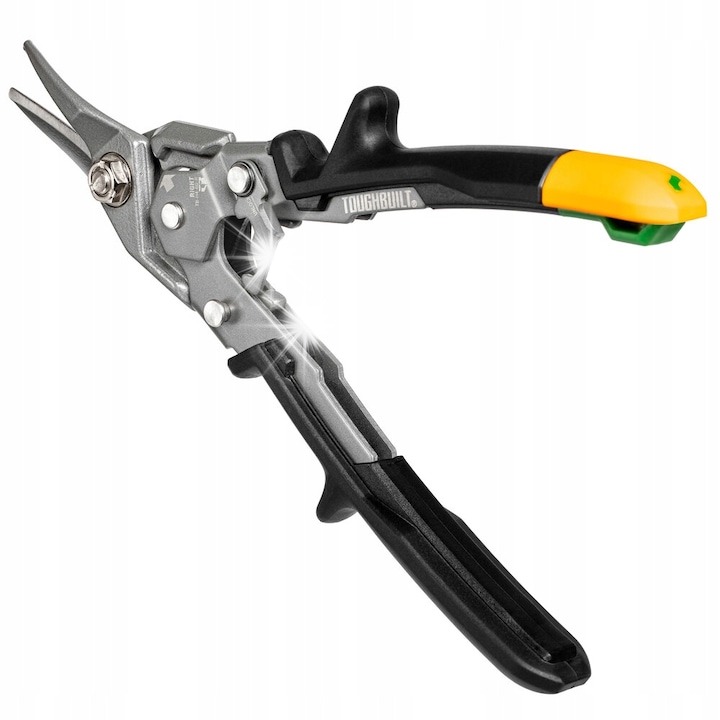 ToughBuilt TB-H4-60-R lemezvágó olló, 22 Ga rozsdamentes acél, 18 Ga acél, ergonómikus, egyenes