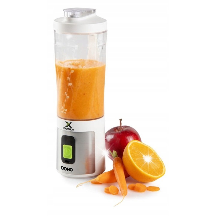 Пасатор Domo DO752BL безжичен 0,6л, Тритан, бял-сребрист, 120W