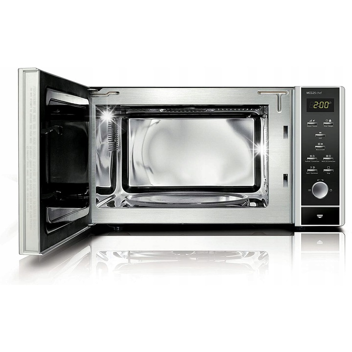 Cuptor cu microunde Caso MG 20 Cube, 20L, 1000W, cu grill, ceramica, argintiu