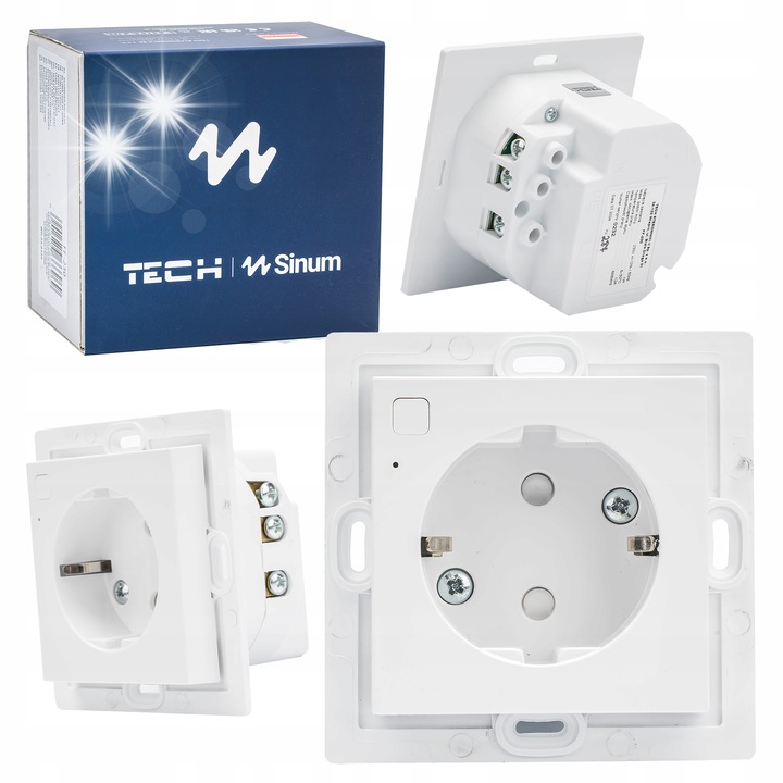 Безжичен контакт с измерване на ток, Tech Sterowniki, модел FF-230, бял