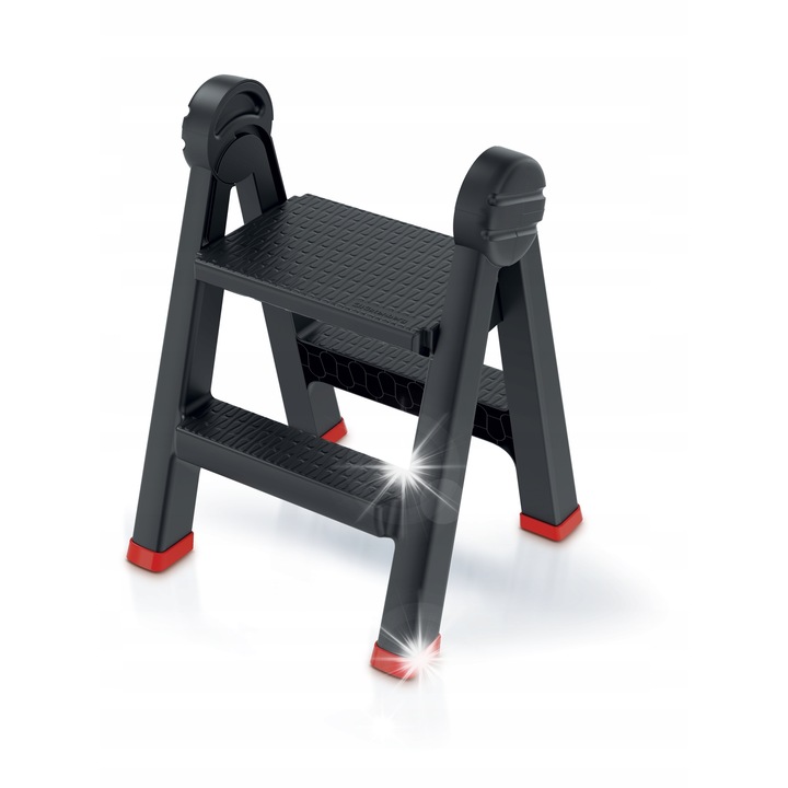 Kistenberg munkalétra, KLD4565 modell, 2 fokozat, 150 kg teherbírás, rózsaszín