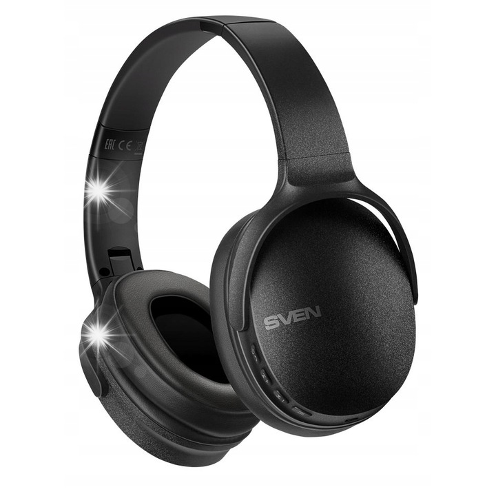 Vezeték nélküli fejhallgató, SVEN, AP-B545MV, Bluetooth, mikrofon, fekete, 221x185x83mm