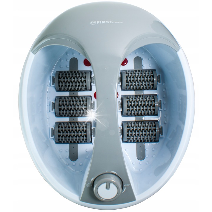 Масажор за крака, First Austria, 450W, 6 ролки, с функция за нагряване, 35x43см
