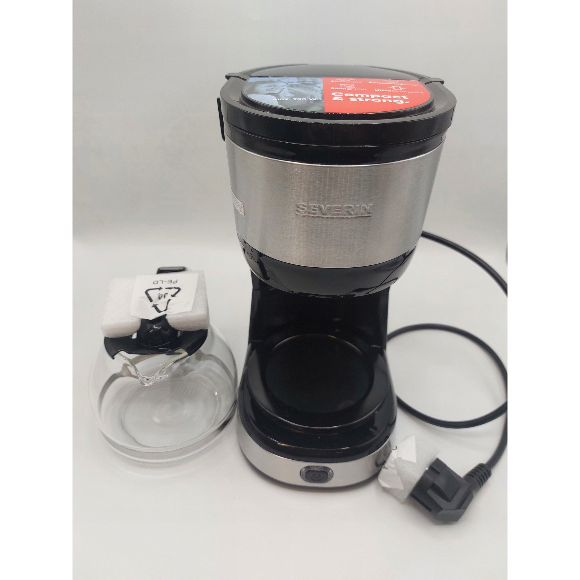 Cafetiere SEVERIN KA 4819, 4 cani, negru-argintiu, 750W, mecanic