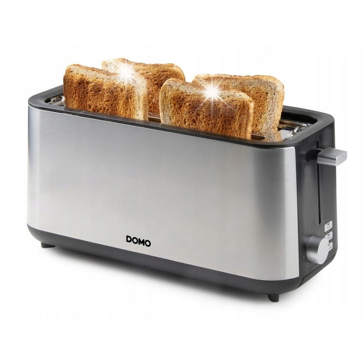 Тостер Domo DO967T, инокс, 4 филии, 7 степени на мощност, 40,3x15x18,4см
