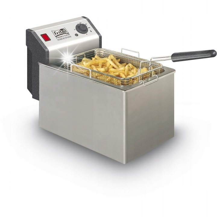 Професионален фритюрник Fritel PROFI+ 4605, 8L, 3300W, сив, с двоен нагревателен елемент