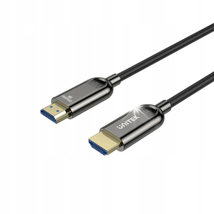 HDMI 8K Оптичен кабел Unitek 5м, резолюция 8K@60Hz, Dynamic HDR, без EMI смущения
