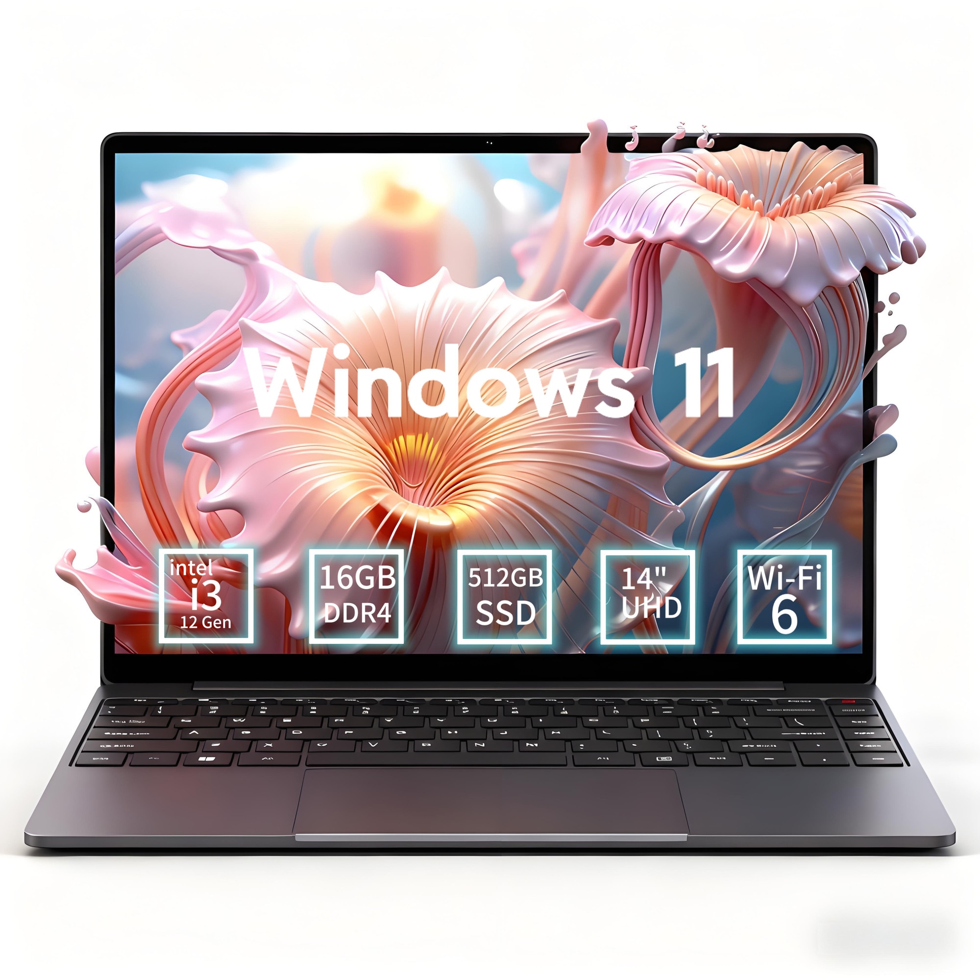 Laptop Intel Core i3, Chuwi CoreBook X i3 12Gen, 16GB RAM 512GB SSD 2K Display 14" i3-1220P WiFi 6
