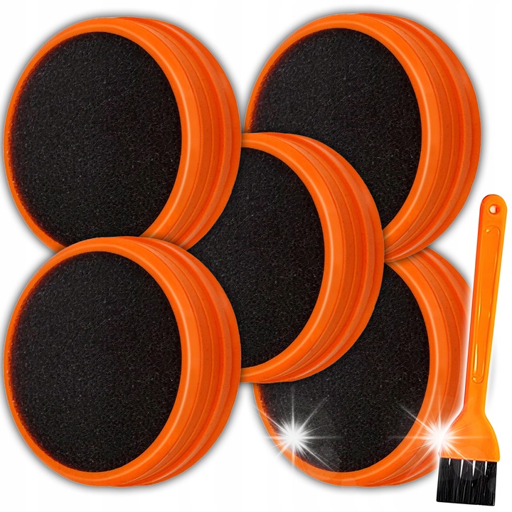 Комплект от 5 HEPA филтъра Renew Force за прахосмукачки Philips SpeedPro/Aqua, оранжеви, миещи се