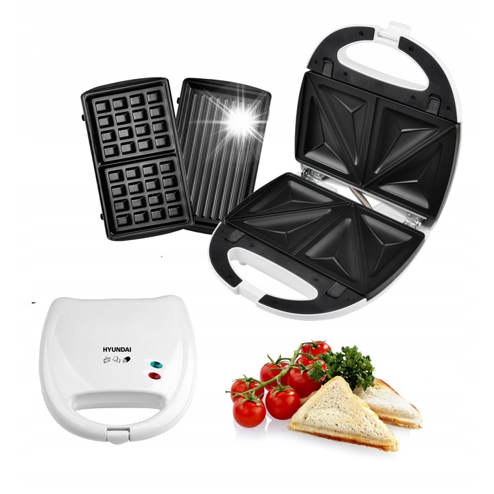 Opiekacz Domo DO9195C, 900W, 2 muszle, negru, 3kg