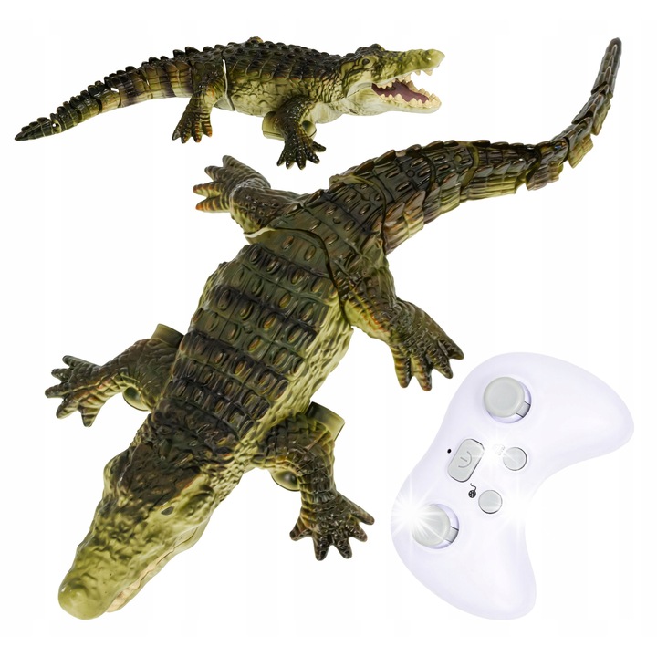 Крокодил RC за вода, click4TOYS, 34x6x14см, с LED-ове