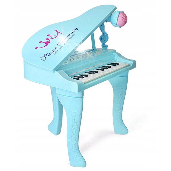Интерактивно пиано за деца, click4TOYS, 25 клавиша, 8 инструмента, многоцветно, 32,5x26x43см