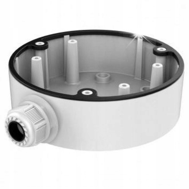 Hikvision DS-1280ZJ-DM46 csatlakozódoboz, fehér, térfigyelő kamerákhoz, mérete 120x37.2mm, maximális terhelhetősége 4.5kg.