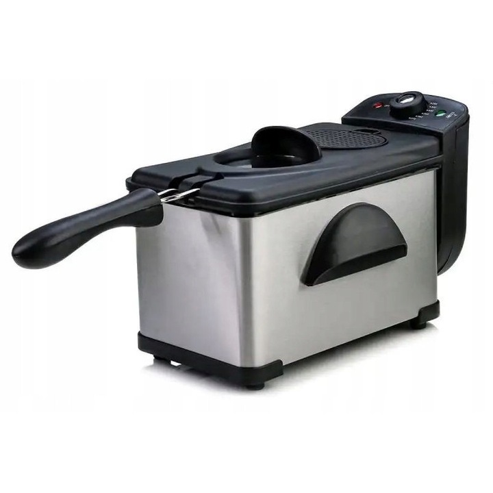 Friteuza Eldom FR35, 3,5l, 1300W, tehnologie fara ulei, alb, Colectia Delicioasa