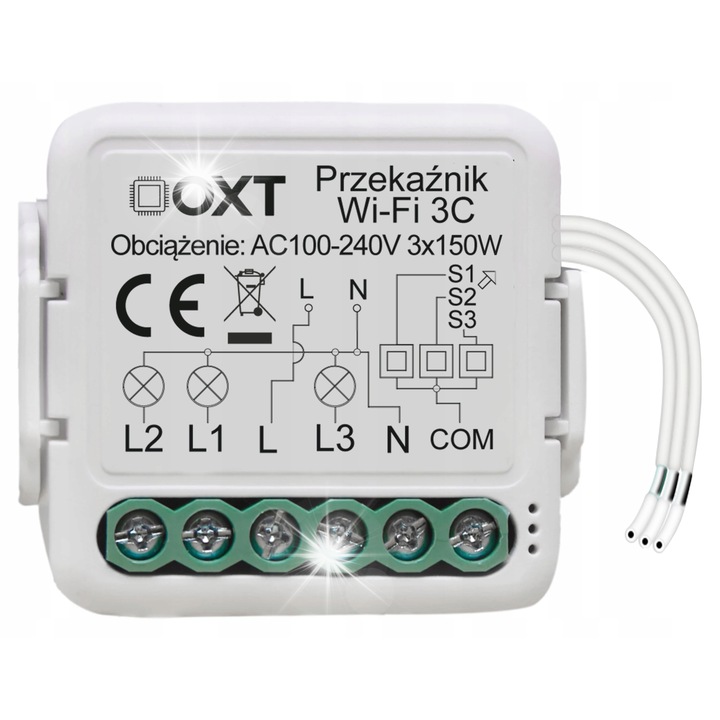 Modul WiFi 3 áramkörhöz OXT, elektromos vezérlés, programozható, 220-240V, komplett készlet