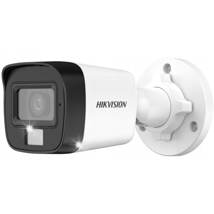 Камера за видеонаблюдение Hikvision DS-2CE16D0T-LFS, 1080p, Smart Hybrid Light, бяла, 61x58x138mm