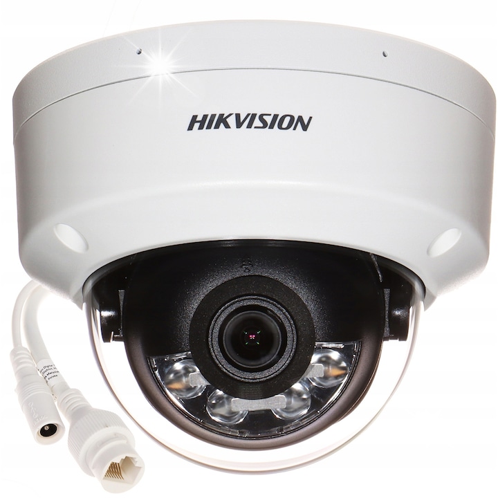 Камера IP Hikvision DS-2CD1163G2-LIU, 6 Mpix, 2,8 мм, IR и LED, IP67, захранване DC 12 V или PoE