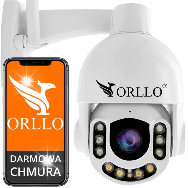Камера за наблюдение Orllo Z7 Pro 4MPx, ротационна, външна, 101° ъгъл на видимост, включено захранване