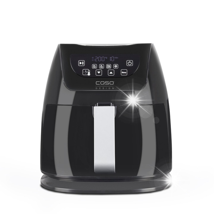 Friteuza digitala cu aer cald CASO DESIGN AF 250, 1400 W, 3 litri, display LCD digital, 4 programe, temperatura ajustabila 60 - 200 ° C, temporizator