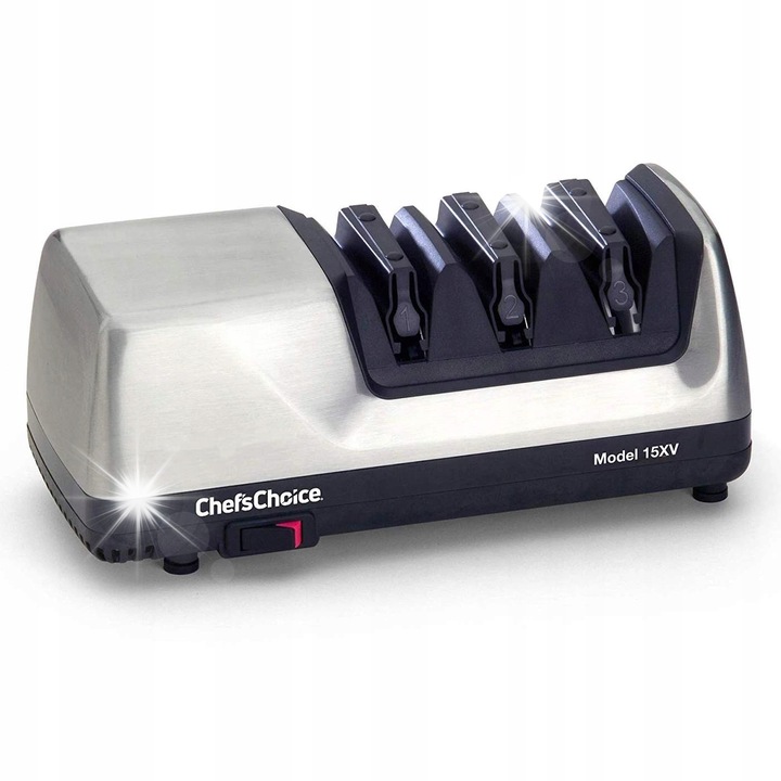 Електрическа точилка за ножове Chef's Choice TRIZOR XV, 3 етапа на заточване, 15 градуса, произведена в САЩ