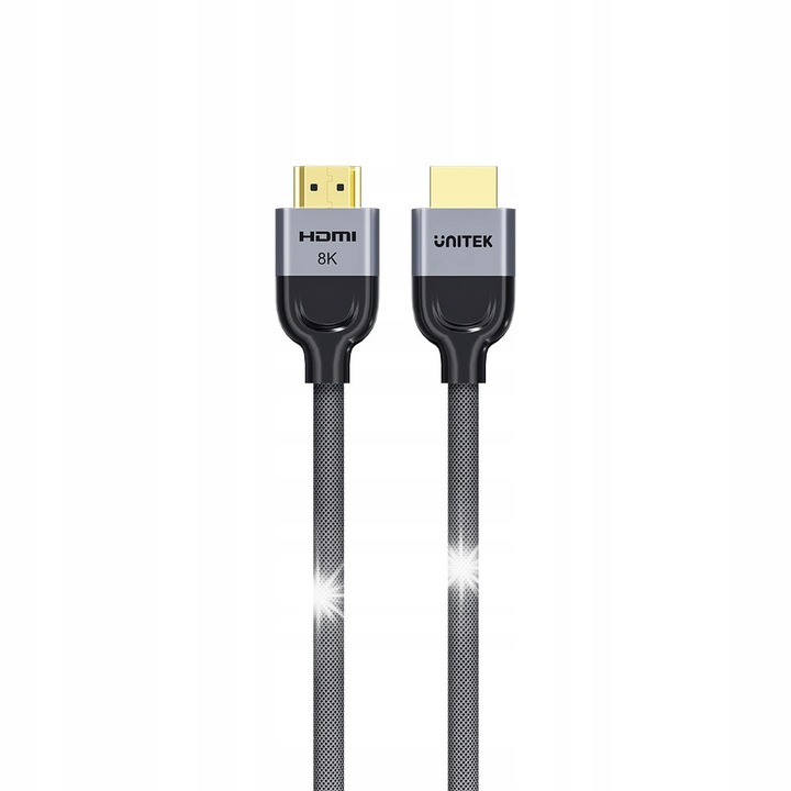 HDMI 2.1 кабел Unitek 8K, 1,5 M, найлон, 48 Gbps, поддръжка на eARC, динамичен HDR