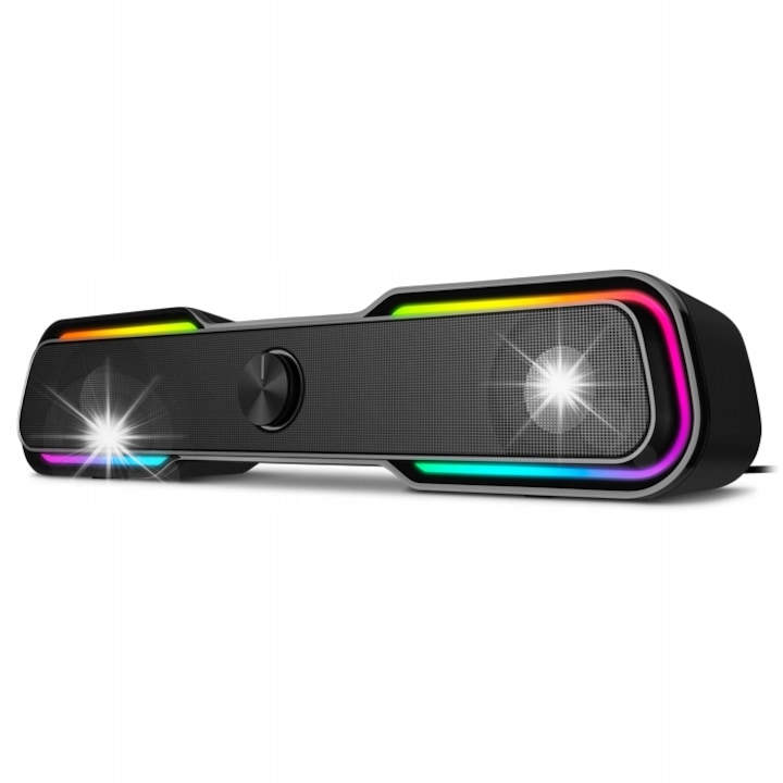 Boxe multimedia SVEN SPS-575, 6W, alimentare USB, dimensiuni 120x185x120mm, MDF