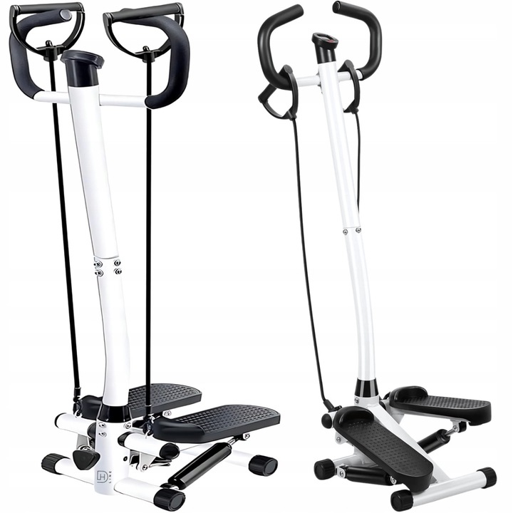 Stepper DH Line STEP 2, 2 ellenálláskötéllel, LCD kijelzővel, 40x30x115cm, fehér