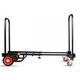 Сгъваема метална транспортна количка, DNA CART M1, 150 кг, 4 колела, черна, размери 67,5-109x40,5x80,5см
