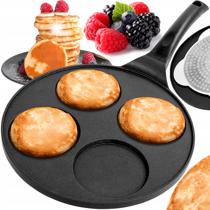 ProTone palacsintasütő, 7 forma, fekete, 26cm