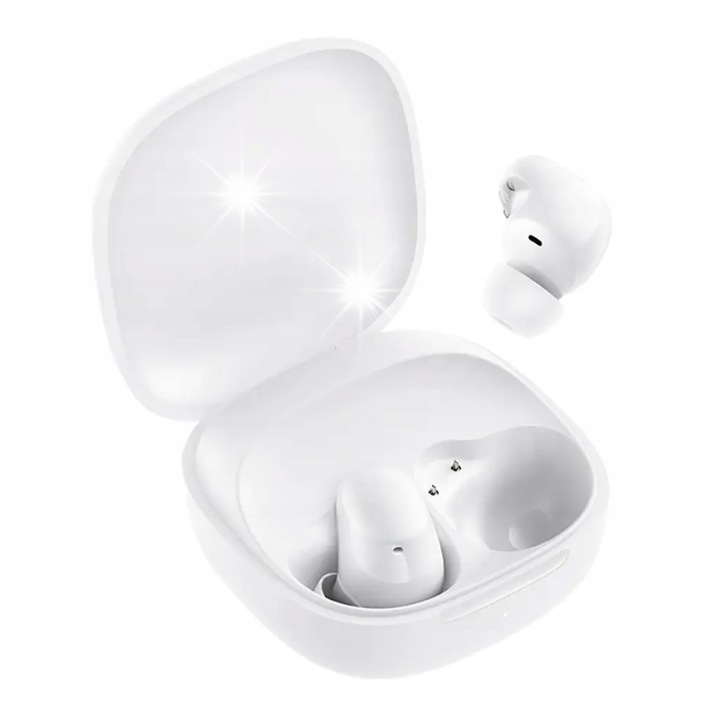 Xiaomi Redmi Buds 6 Play vezeték nélküli fülhallgató, Bluetooth 5.4, IPX4 vízállóság, fehér