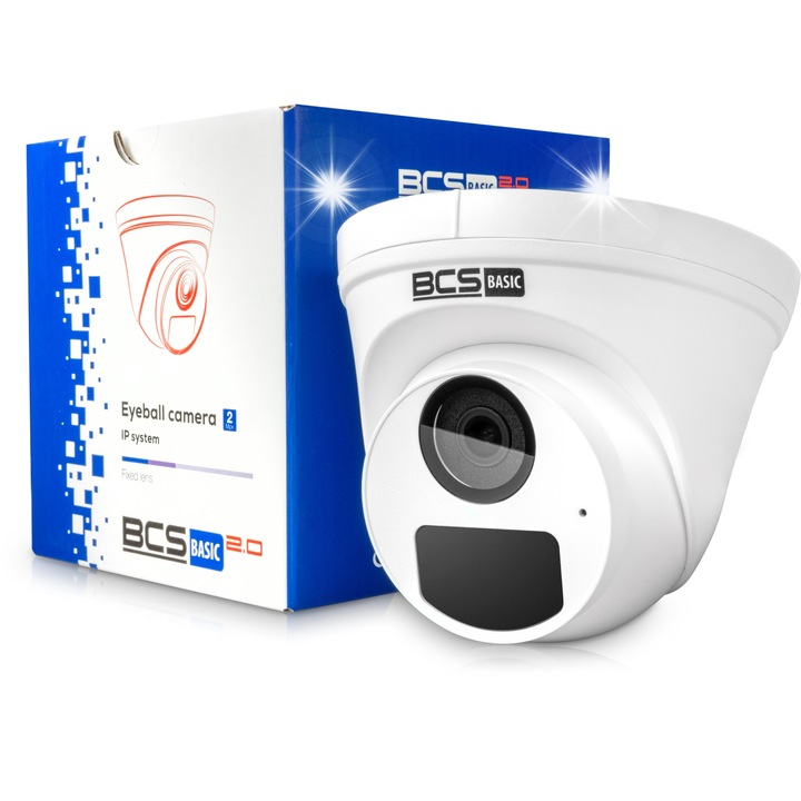 Камера за наблюдение BCS BASIC 2Mpx, 1920x1080, IR до 30м, бяла, 144x60x65мм