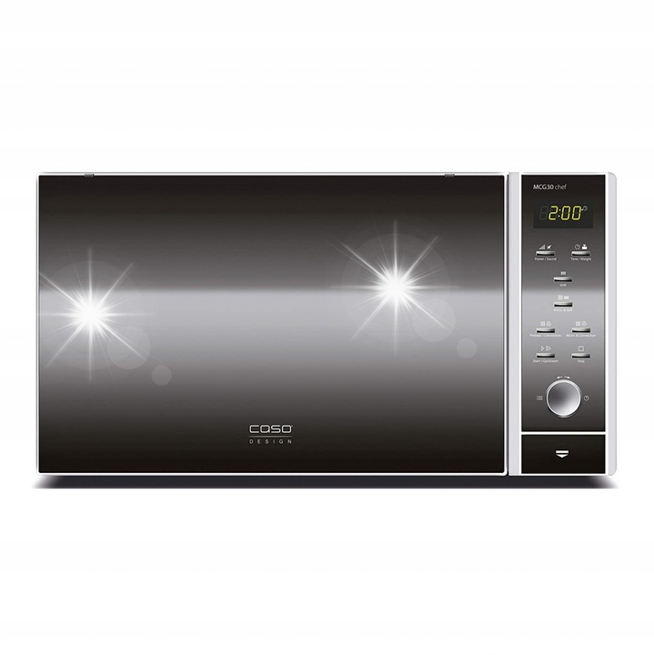 Cuptor cu microunde Severin MW 7752, 3 in 1, 900W, negru, 25l, 8 programe, grill, termoobiect.