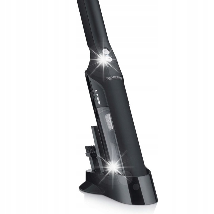 Безжична прахосмукачка SEVERIN HV 9589, 2 в 1, 120W, черна, 7x42,5x6,5см, комплект с 2 аксесоара
