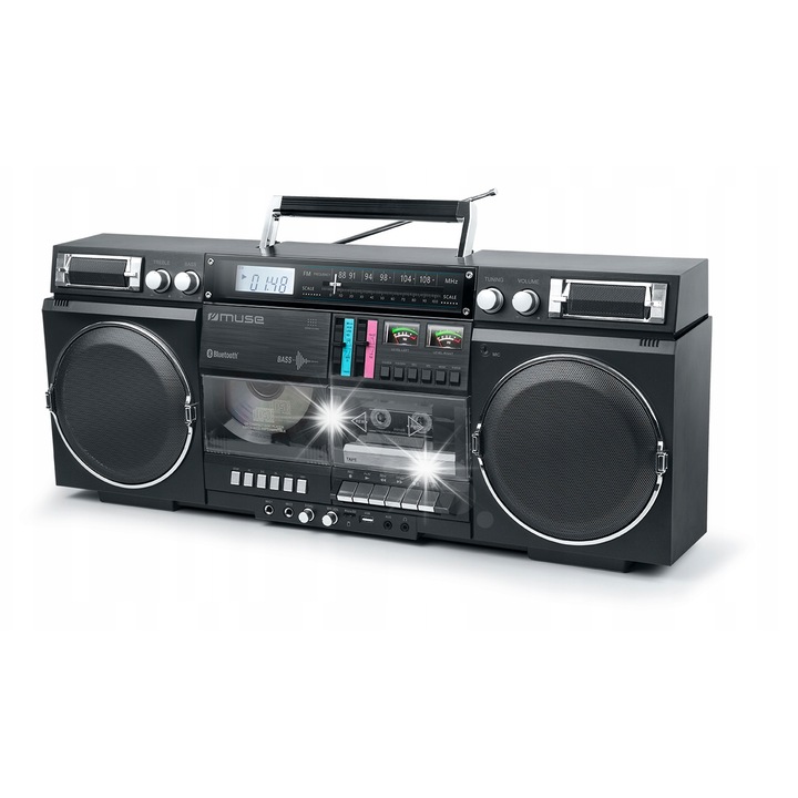 Radio portabil Muse M-380, Bluetooth, 80W, negru, 271x171x670mm